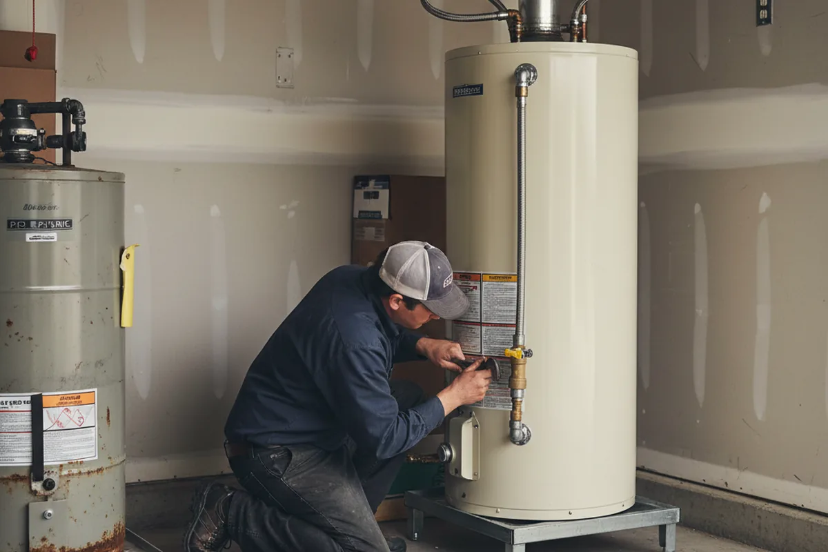 Water heater and shutoff valve replacement in Compton