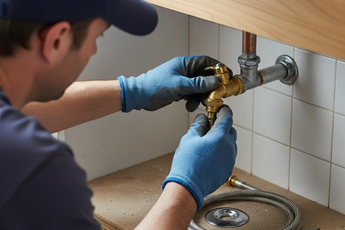 Shutoff valve and fitting work during Faucet and Fixture Repair in Compton